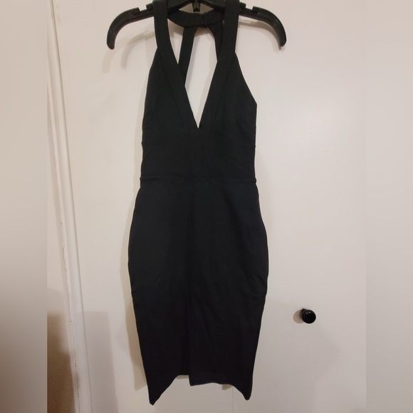 Black bodycon open back dress - Picture 1 of 4